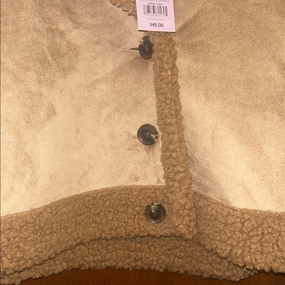 NWT Wild Fable Tan Sherpa-Lined Jacket - Picture 4 of 4
